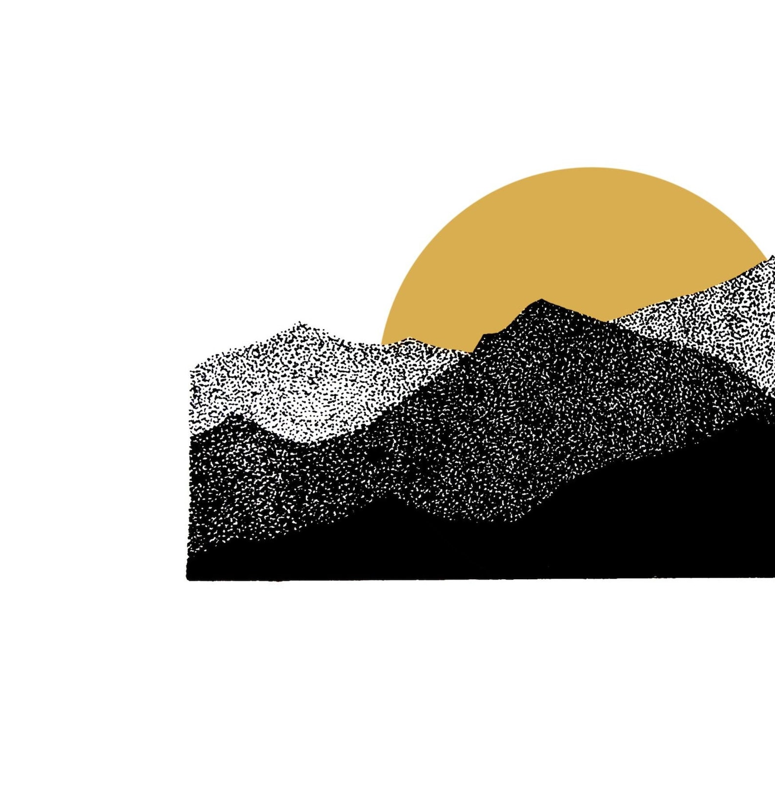 Gold Mountain Art Print Gold Sun Wall Art Landscape Print Etsy