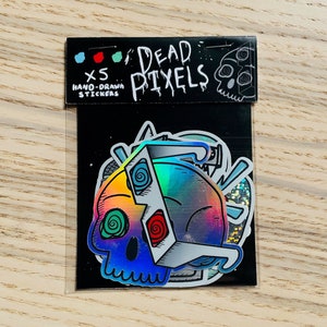 Dead Pixels (5x Hand-Drawn Stickers)