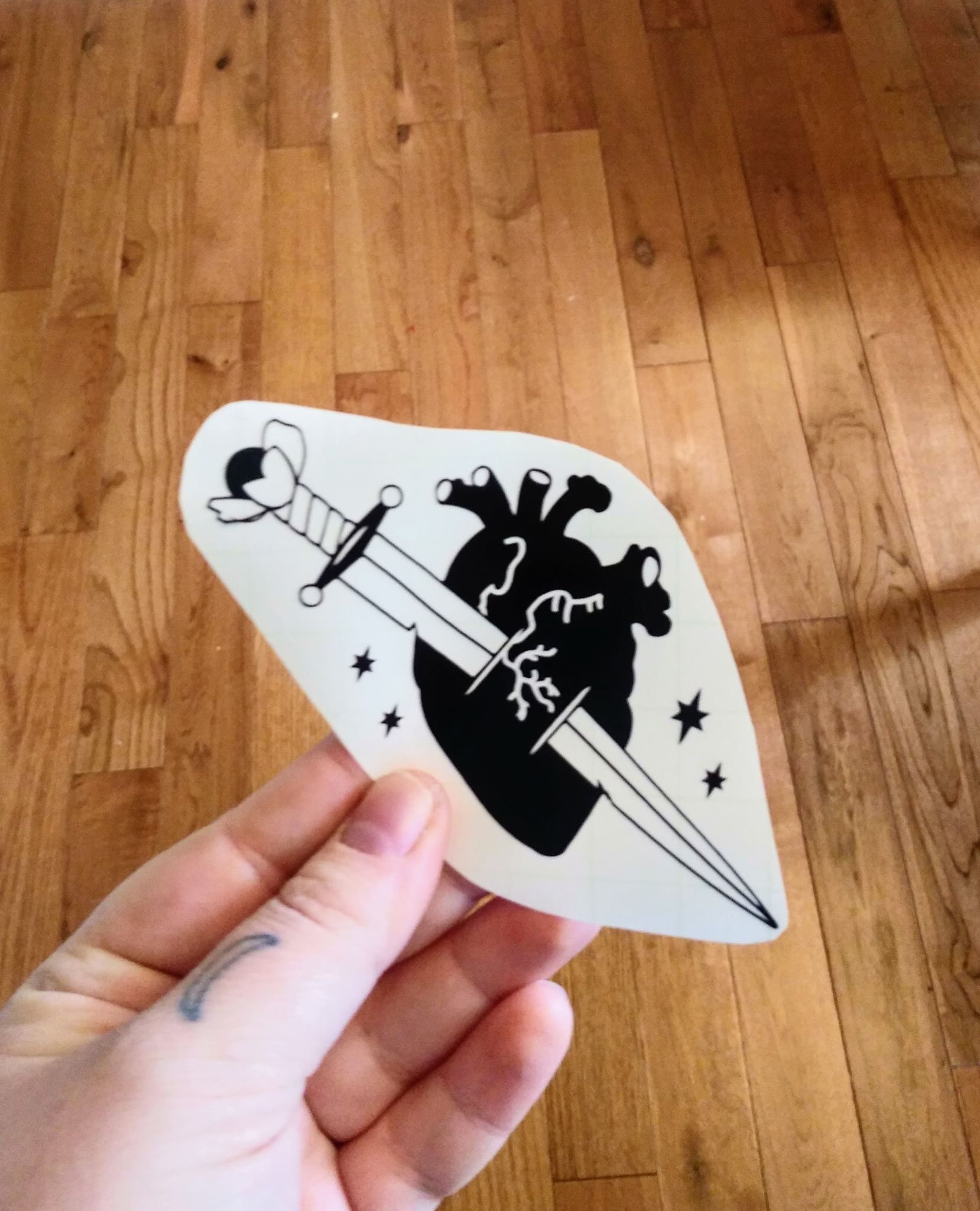 Knife in My Heart Waterproof Vinyl Sticker bumper sticker Etsy