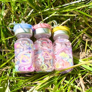 Holographic Heart badge reel charm