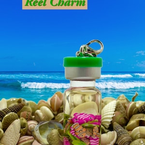 Tropical fish badge reel charms