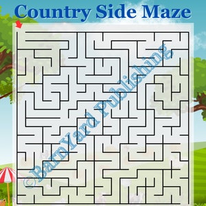 Country Side Maze Digital Puzzle | Digital Activity for Kids Teachers and Adults 1 Puzzle and 1 Answer