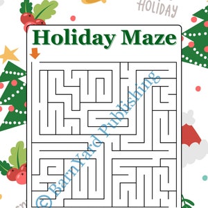 Holiday Maze Puzzle | Digital Activity for Kids Teachers and Adults 1 ...