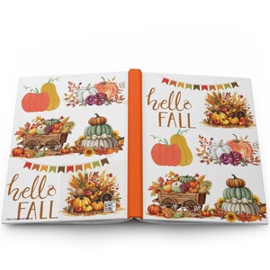 Hello Fall! Lined Journal   - 150 pages (75 sheets)