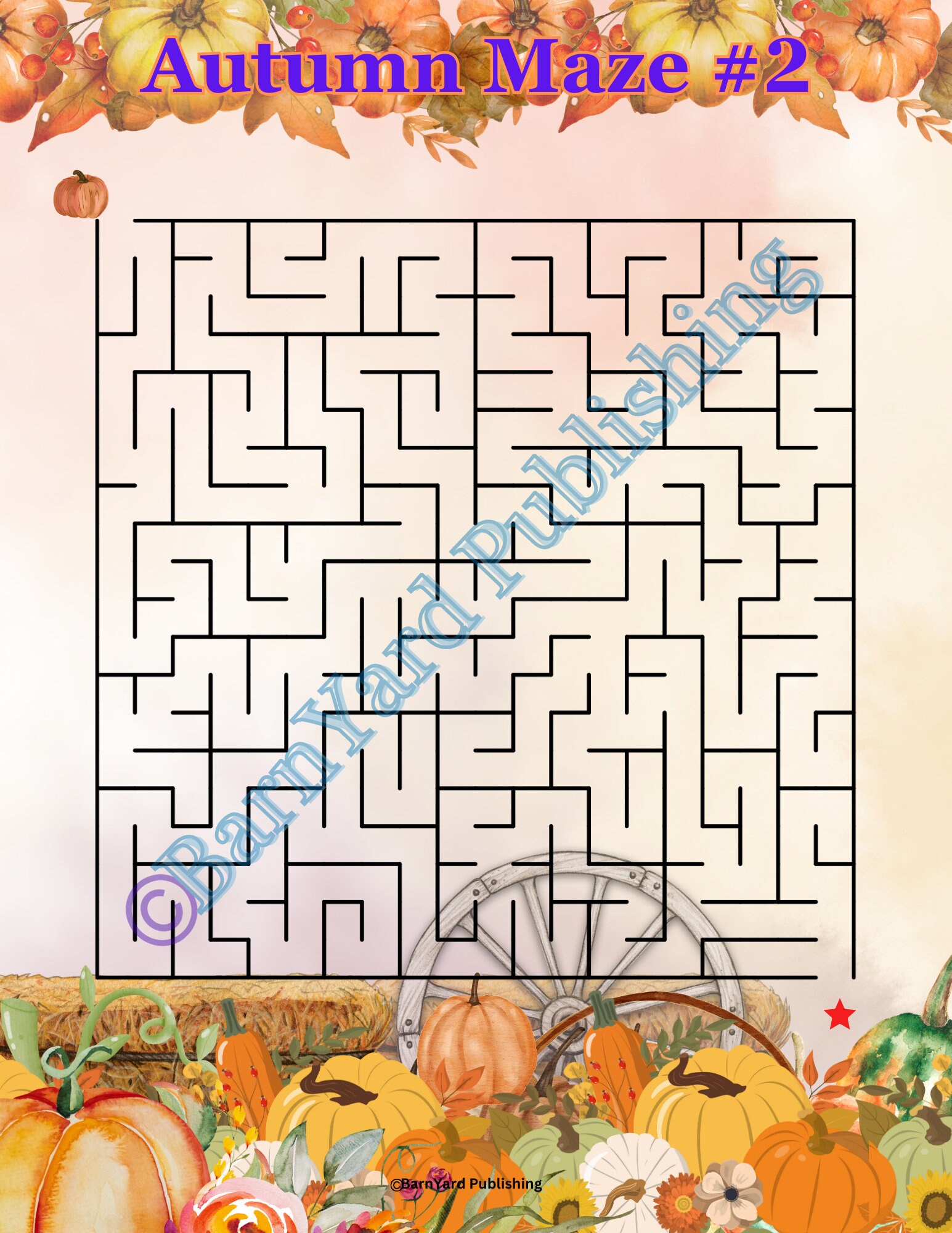 5 Printable Autumn Mazes Puzzle Pack - Digital Activity for Kids ...