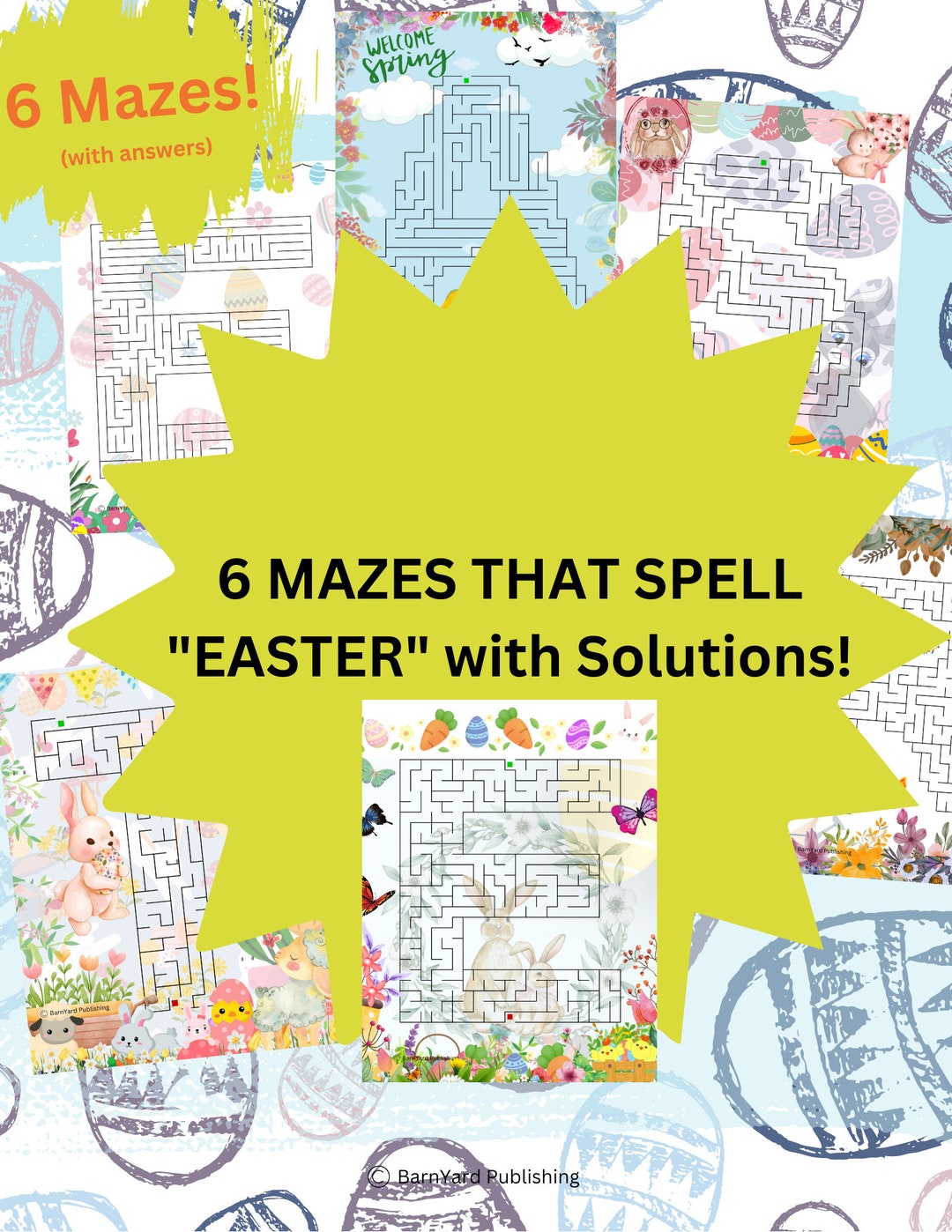 6 Printable EASTER Puzzles for Kids Teachers and Adults 6 Etsy
