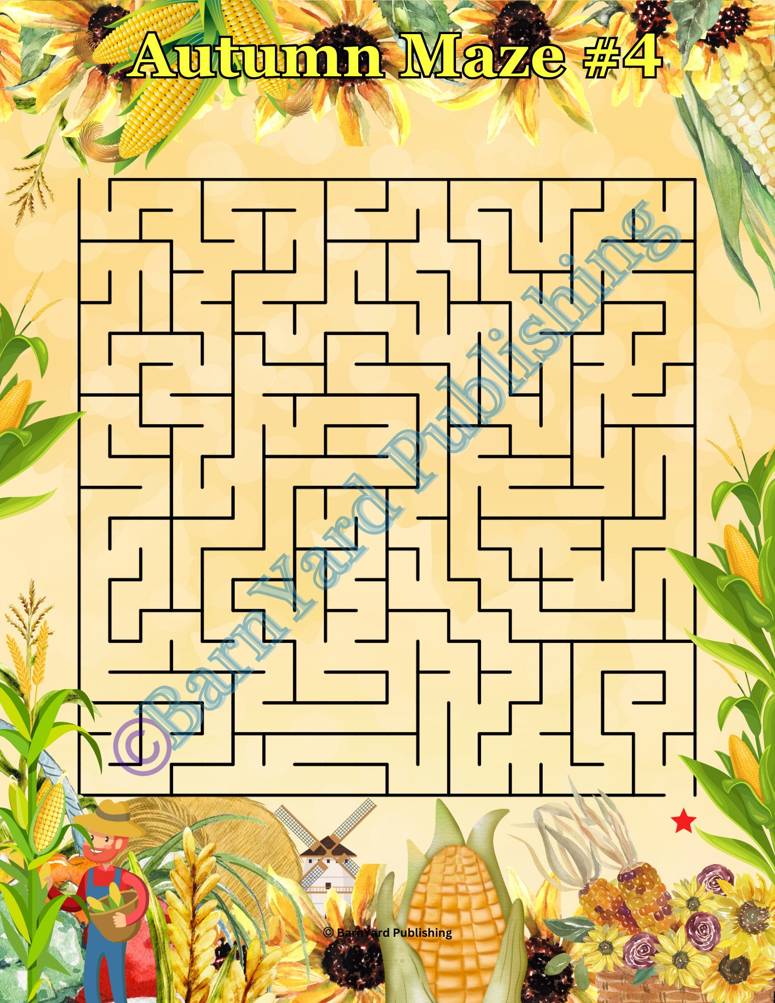 5 Printable Autumn Mazes Puzzle Pack - Digital Activity for Kids ...