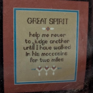 Sioux Indian Prayer Cross Stitch Kit: Spirit Design