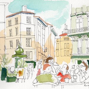 Print- Sunday in Avignon