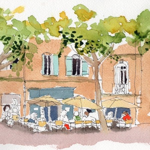 Print- Place aux Herbes, Uzes, France