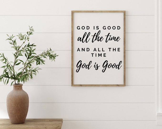 God is Good All the Time Sign Printable Fall Print Fall Decor Christian ...