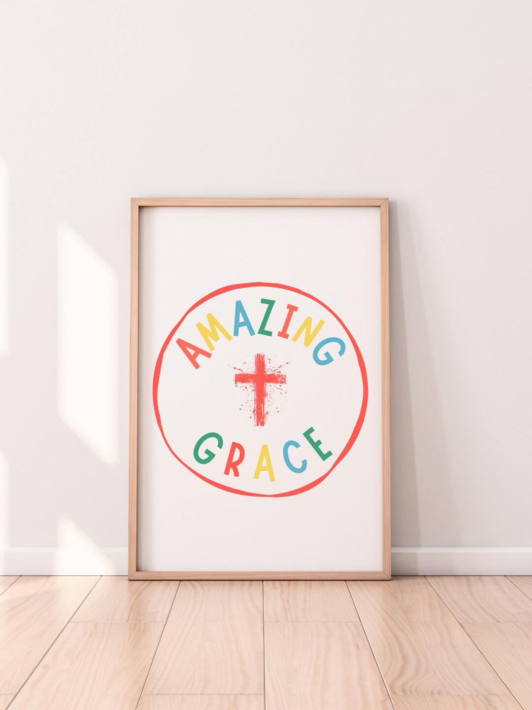 Amazing Grace, Colorful Christian Print (digital Download) - Etsy