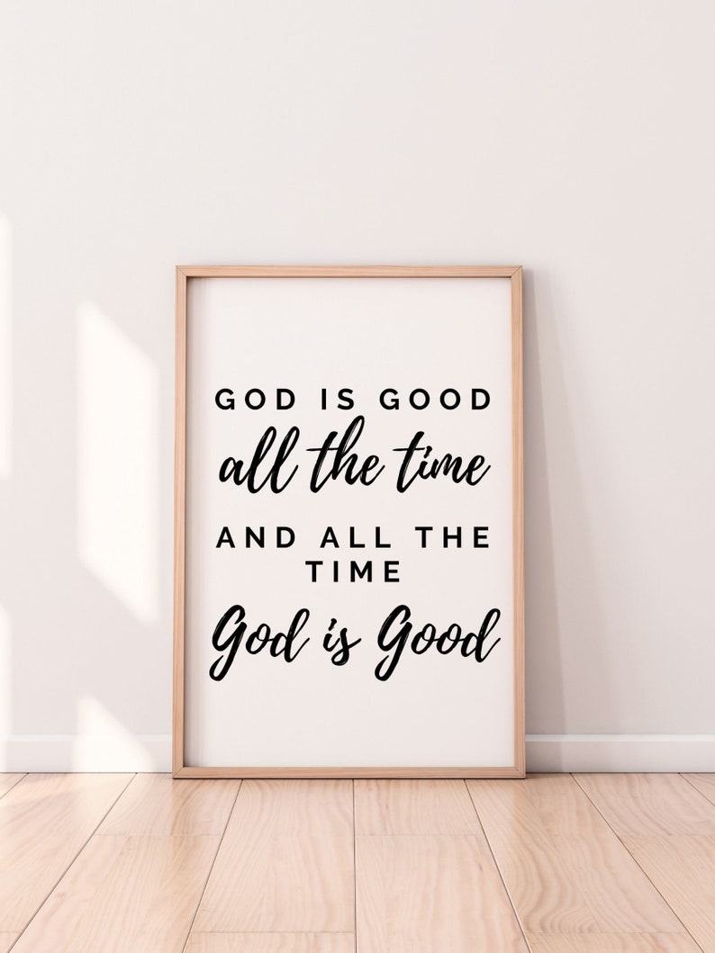 God is Good All the Time Sign Printable Fall Print Fall Decor Christian ...
