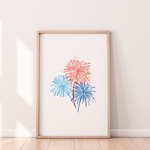 Fireworks 4th of July Printable Fireworks Print USA Fireworks Digital ...