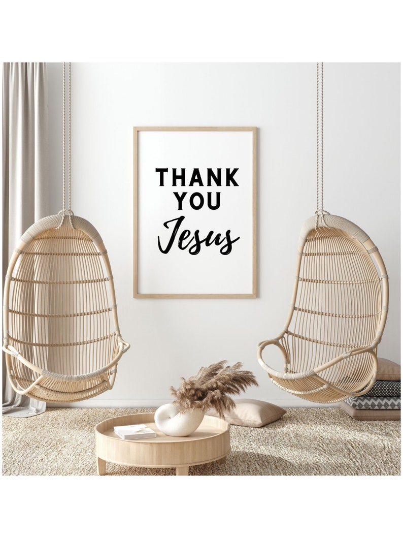 Thank You Jesus Sign Printable Print Jesus Fall Home Decor Christian ...