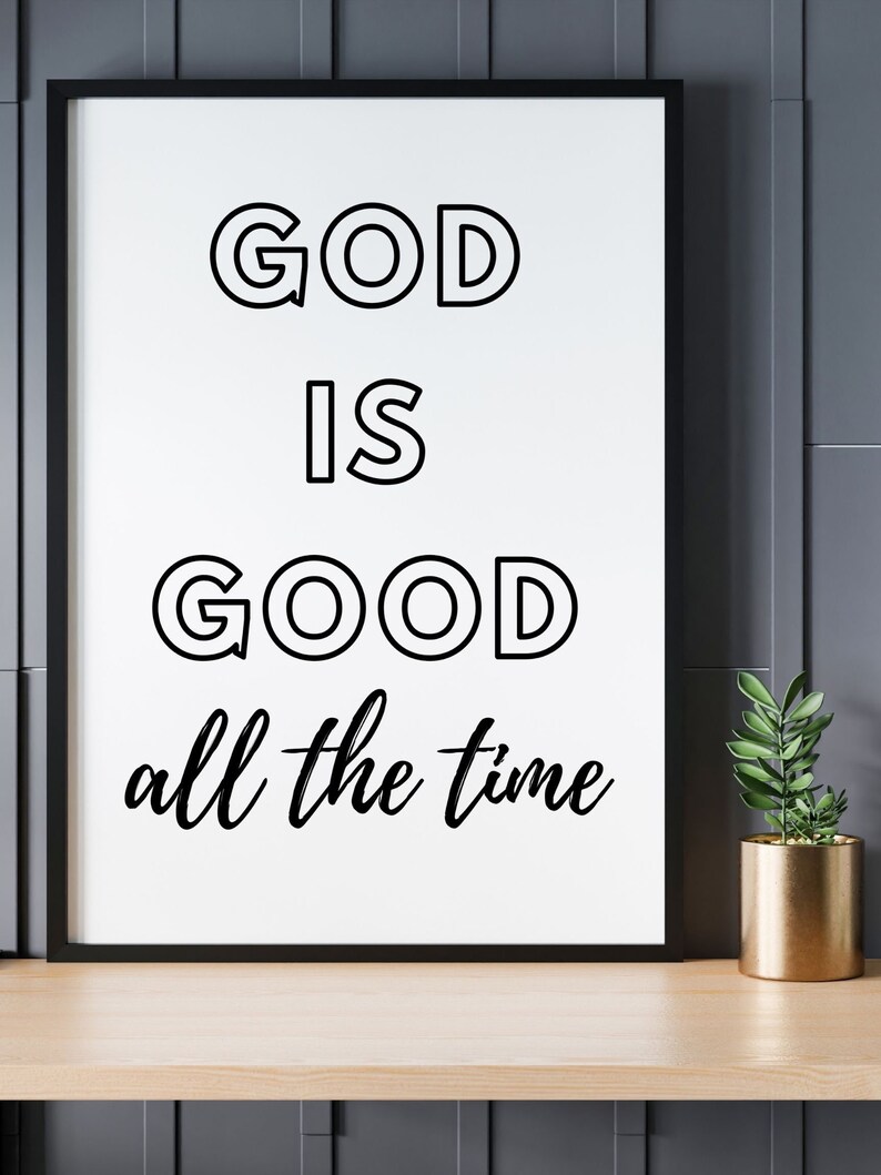 God is Good All the Time Sign Printable Fall Print Fall Decor Christian ...