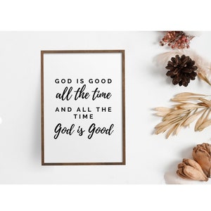 God is Good All the Time Sign Printable Fall Print Fall Decor Christian ...