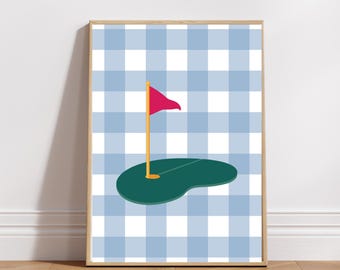 Golf Green Print, Masters Party Decoration (Digital Download)