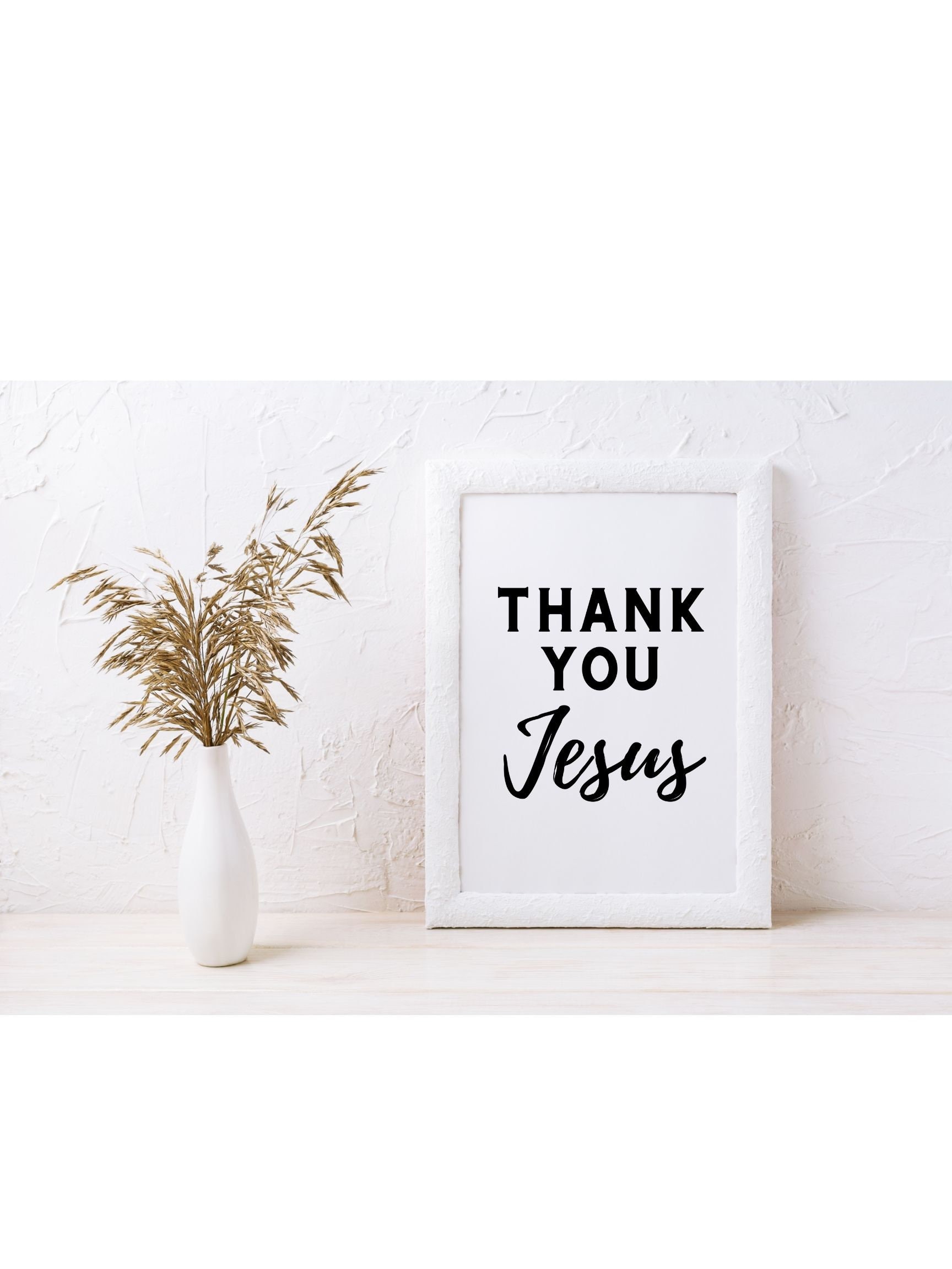 Thank You Jesus Sign Printable Print Jesus Fall Home Decor Christian ...