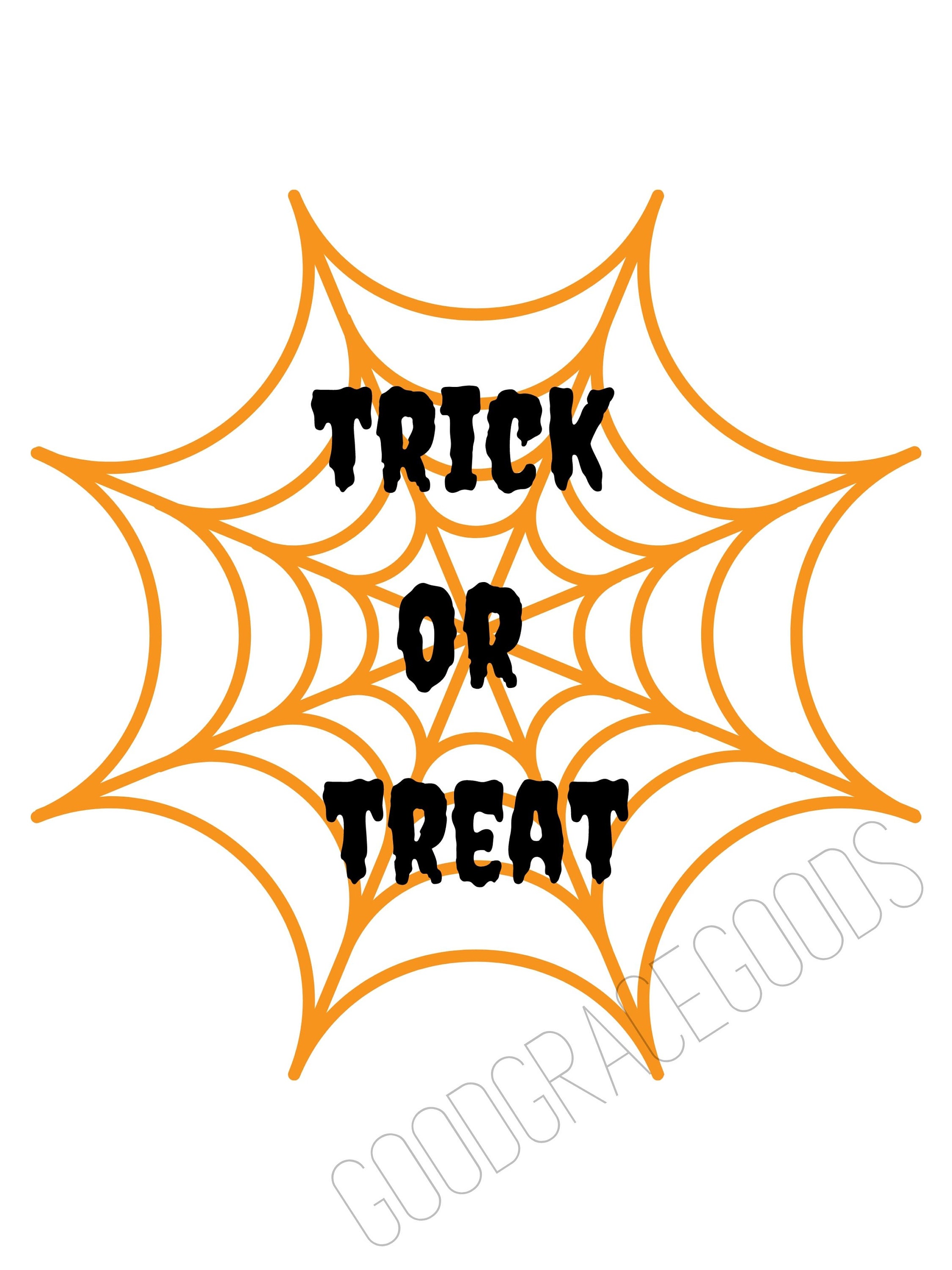 Trick or Treat Sign Printable Halloween Print Halloween Decor - Etsy