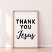 Thank You Jesus Sign Printable Print Jesus Fall Home Decor Christian ...