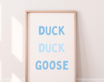 Duck Duck Goose Sign, Play Room Nursery Decor (Digital Download)