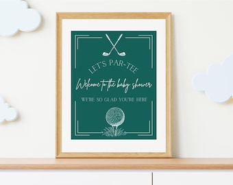 Golf Baby Shower Welcome Sign, Masters Theme (Digital Download)