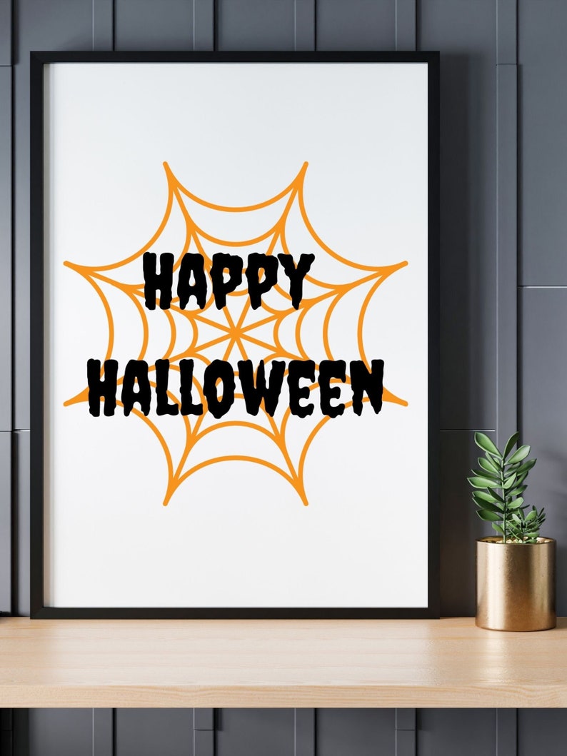 Happy Halloween Sign Printable Halloween Print Halloween Decor - Etsy