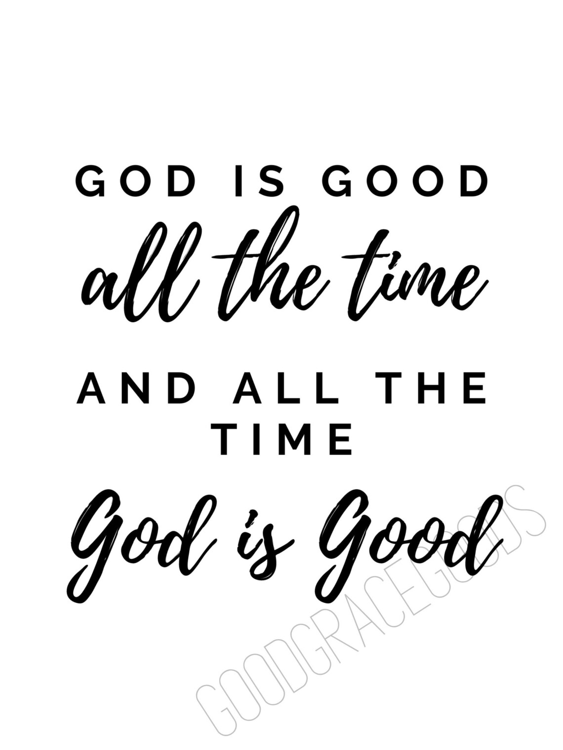 God is Good All the Time Sign Printable Fall Print Fall Decor Christian ...