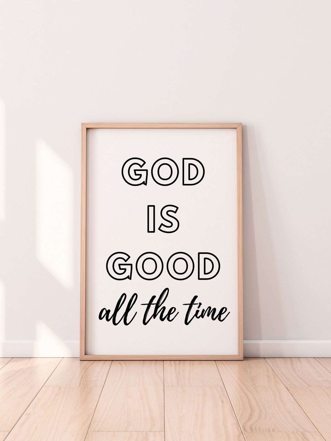 God is Good All the Time Sign Printable Fall Print Fall Decor Christian ...