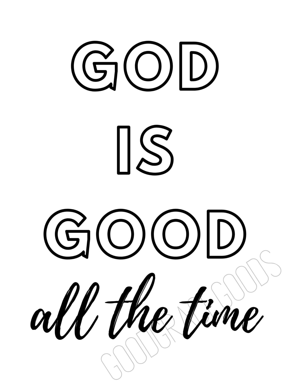 God is Good All the Time Sign Printable Fall Print Fall Decor Christian ...