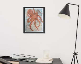 Framed poster - Tacoma Giant Pacific Octopus