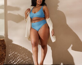 Wave Morph Recycled high-waisted bikini