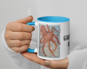 Giant Pacific Octopus Mug with Blue Inside