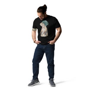 Präriehund mit Mütze. Unisex T-Shirt aus Bio-Baumwolle