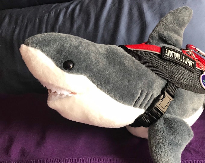 Emotional Support Great White Shark Stuffed Animal Plushie Toy | Etsy