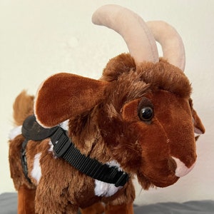 Emotional Support Brown White Goat Plush Stuffed Animal Personalized Gift Toy