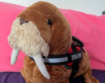 Emotional Support Walrus Stuffed Animal Plush Toy