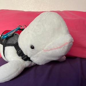 Emotionale Unterstützung Beluga Whale Plüsch Stofftier personalisierte Geschenk Spielzeug