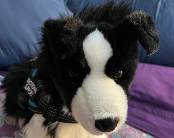 Emotional Support Border Collie Dog Plush Stuffed Animal Personalized Gift Toy