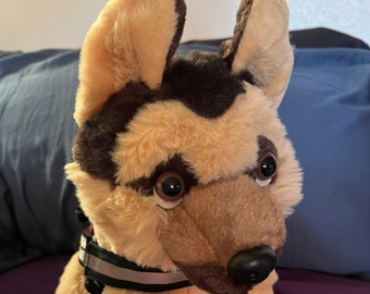 Emotional Support German Shepherd Dog Plush Stuffed Animal Personalized Gift Toy