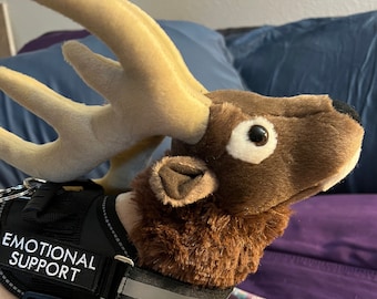 Emotional Support Elk Deer Plush Stuffed Animal Personalized Gift Toy