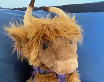 Emotional Support Highland Cow Plush Stuffed Animal Personalized Gift Toy