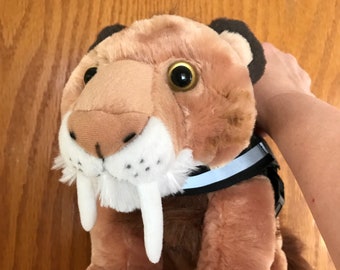 Emotional Support Smilodon Saber tooth Lion Cat Plush Stuffed Animal Personalized Gift Toy