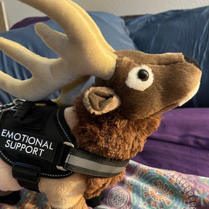 Emotional Support Elk Deer Plush Stuffed Animal Personalized Gift Toy