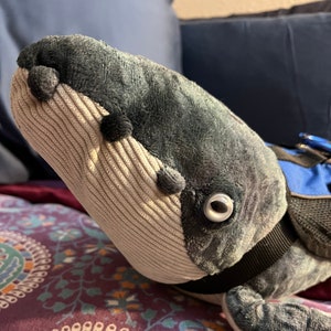Emotional Support Humpback Whale Plush Stuffed Animal Personalized Gift Toy