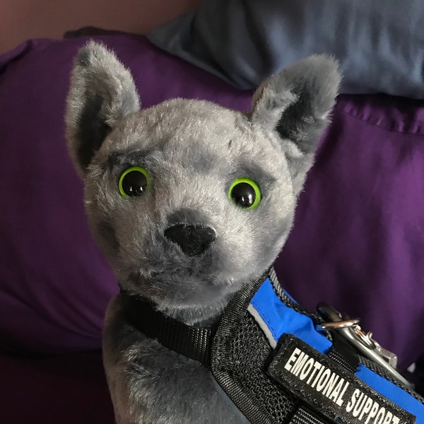 Emotional Support Cat Stuffed Animal Plush Etsy
