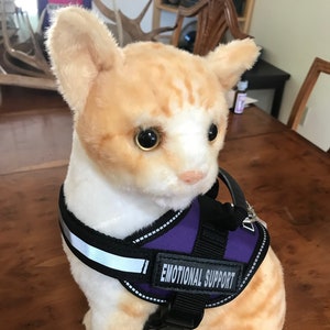 Emotionale Unterstützung Gelb Tabby Katze Plüschtier personalisierte Geschenk Spielzeug