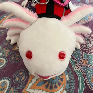 Emotional Support White Albino Axolotl Salamander Plush Stuffed Animal Personalized Gift Toy