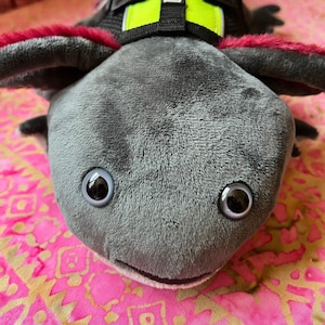 Emotional Support Charcol Axolotl Salamander Plush Stuffed Animal Personalized Gift Toy